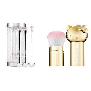 BNIB Limited Edition Sephora x Hello Kitty 3 Piece Brush Set & Kabuki Brush
